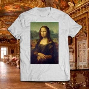 Mona Lisa Smile Funny Bloody Nose White Tee